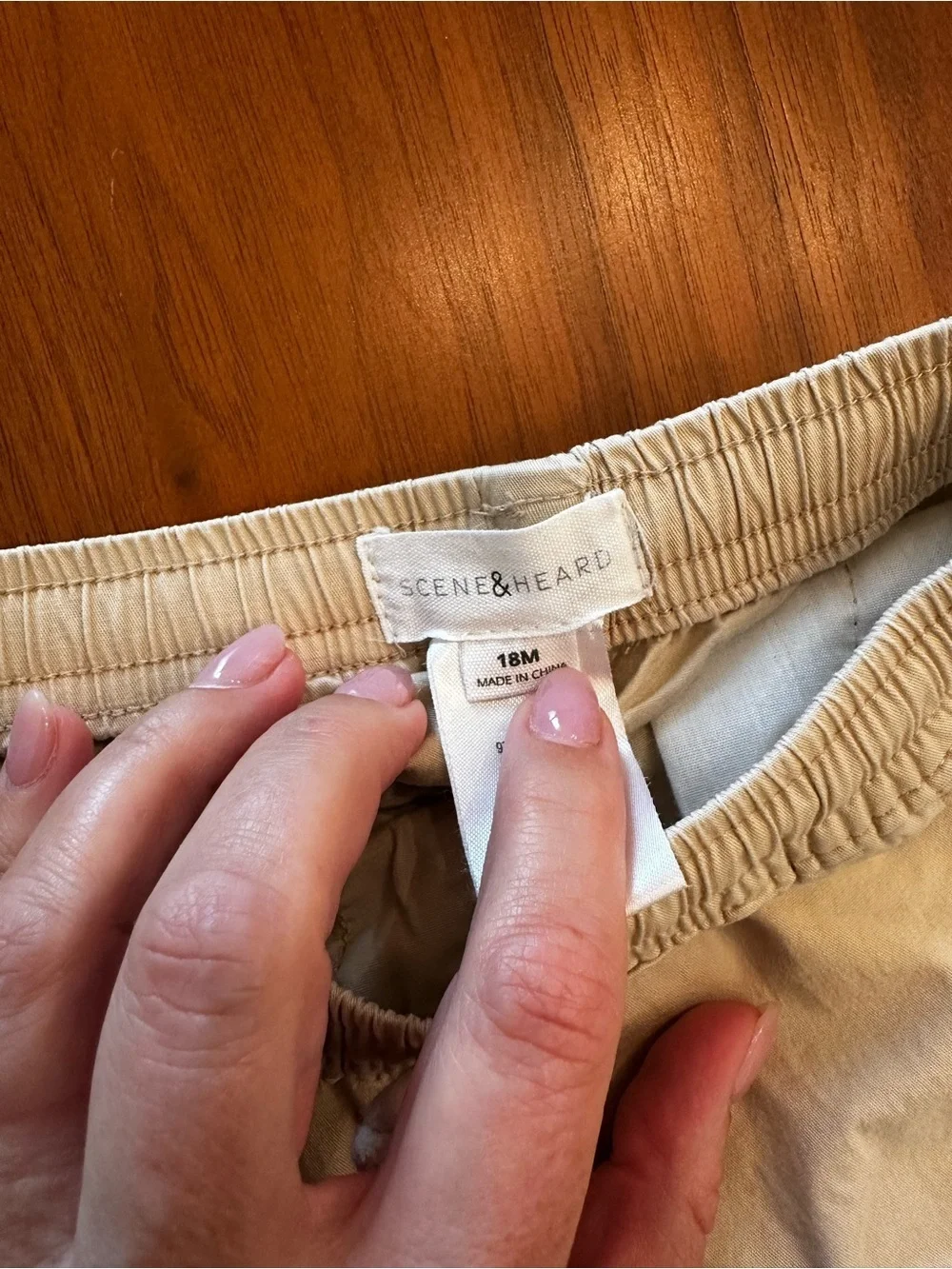 Scene & Heard Boys Kids Cotton Jogger Pants Cream size 18 months